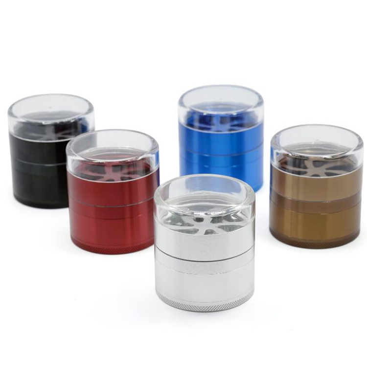 G8813 aluminum alloy 4parts transparent herb grinders