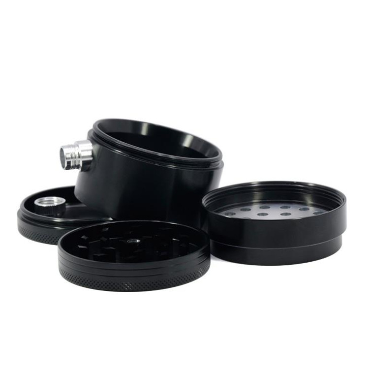  G33503 New arrival 63mm 4 parts aluminum alloy Side buckle smoke grinder for weed