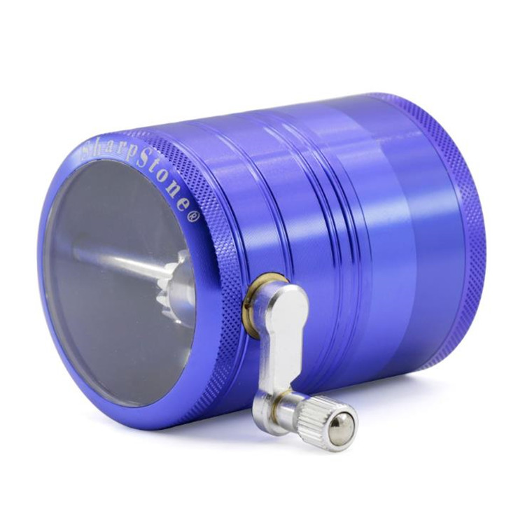 Multi Colors 2.5 inches 4 layer Aluminum Herb Grinder with side rolling CB630