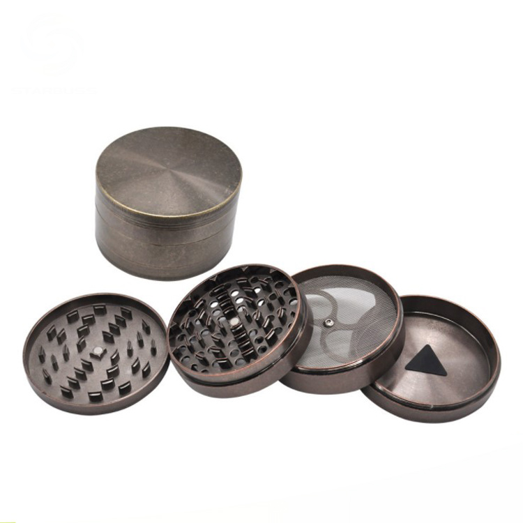 New Design Customized CNC 4 Piece 100mm Weed Grinder Parts Spice Crusher zinc alloy Herb Grinder 