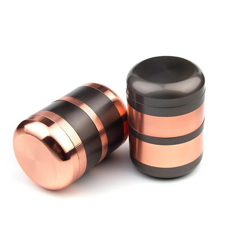 New creative 63mm zinc alloy 6-piece 6lays cigarette tobacco grinder separator herb grinder with storage tank for cannabis industry